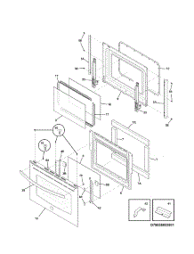 Door parts for Kenmore Range 790.36903901 (79036903901, 790 36903901) from AppliancePartsPros.com