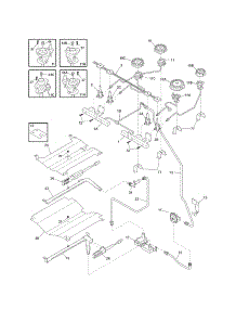 Burner parts for Kenmore Range 790.36904900 (79036904900, 790 36904900) from AppliancePartsPros.com