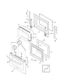 Door parts for Kenmore Range 790.36933902 (79036933902, 790 36933902) from AppliancePartsPros.com