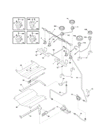 Burner parts for Kenmore Range 790.36939902 (79036939902, 790 36939902) from AppliancePartsPros.com
