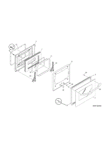 Door parts for Kenmore Wall Oven 790.40192402 (79040192402, 790 40192402) from AppliancePartsPros.com
