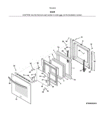 Door parts for Kenmore Wall Oven 790.40289412 (79040289412, 790 40289412) from AppliancePartsPros.com