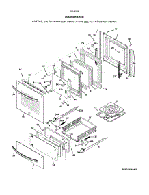 Door / Drawer parts for Kenmore Wall Oven 790.40292412 (79040292412, 790 40292412) from AppliancePartsPros.com