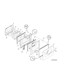 Door parts for Kenmore Wall Oven 790.40529402 (79040529402, 790 40529402) from AppliancePartsPros.com