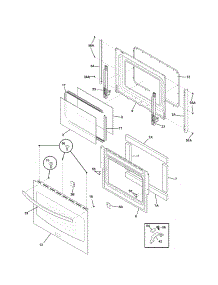 Door parts for Kenmore Range 790.41013802 (79041013802, 790 41013802) from AppliancePartsPros.com