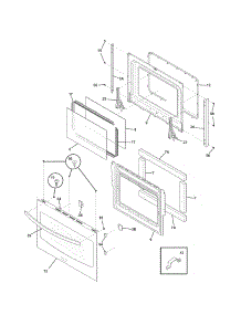 Door parts for Kenmore Range 790.41043803 (79041043803, 790 41043803) from AppliancePartsPros.com