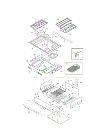 Top / Drawer parts for Kenmore Range 790.41103100 (79041103100, 790 41103100) from AppliancePartsPros.com