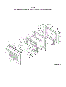 Door parts for Kenmore Range 790.41313414 (79041313414, 790 41313414) from AppliancePartsPros.com
