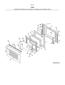 Door parts for Kenmore Range 790.41313416 (79041313416, 790 41313416) from AppliancePartsPros.com
