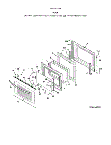 Door parts for Kenmore Range 790.42533316 (79042533316, 790 42533316) from AppliancePartsPros.com