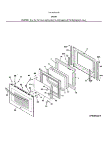 Door parts for Kenmore Range 790.4253331B (7904253331B, 790 4253331B) from AppliancePartsPros.com