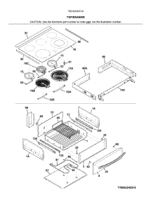 Top / Drawer parts for Kenmore Range 790.4254331A (7904254331A, 790 4254331A) from AppliancePartsPros.com