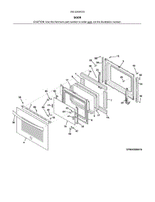 Door parts for Kenmore Range 790.42559315 (79042559315, 790 42559315) from AppliancePartsPros.com