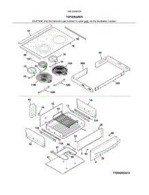 Top / Drawer parts for Kenmore Range 790.42559315 (79042559315, 790 42559315) from AppliancePartsPros.com