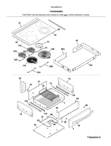Top / Drawer parts for Kenmore Elite Range 79042563319 from AppliancePartsPros.com
