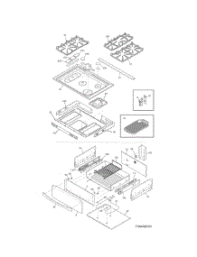 Top / Drawer parts for Kenmore Range 790.42763510 (79042763510, 790 42763510) from AppliancePartsPros.com