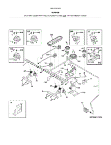 Burner parts for Kenmore Range 790.42763514 (79042763514, 790 42763514) from AppliancePartsPros.com