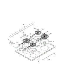 Top / Drawer parts for Kenmore Range 790.45262500 (79045262500, 790 45262500) from AppliancePartsPros.com