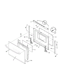 Door parts for Kenmore Range 790.45262503 (79045262503, 790 45262503) from AppliancePartsPros.com