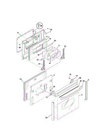 Door parts for Kenmore Range 790.45662104 (79045662104, 790 45662104) from AppliancePartsPros.com