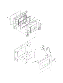 Door parts for Kenmore Range 790.46373404 (79046373404, 790 46373404) from AppliancePartsPros.com