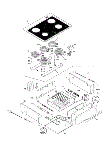 Top / Drawer parts for Kenmore Range 790.46809992 (79046809992, 790 46809992) from AppliancePartsPros.com