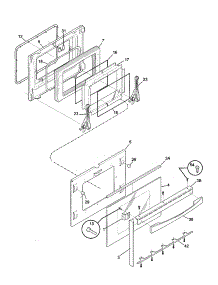 Door parts for Kenmore Range 790.46814990 (79046814990, 790 46814990) from AppliancePartsPros.com