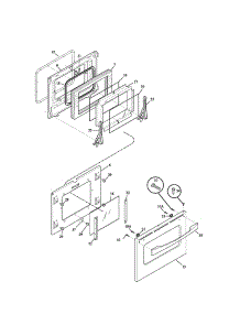 Door parts for Kenmore Range 790.46823102 (79046823102, 790 46823102) from AppliancePartsPros.com
