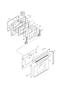 Door parts for Kenmore Range 790.46824100 (79046824100, 790 46824100) from AppliancePartsPros.com