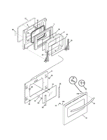 Door parts for Kenmore Range 790.47153402 (79047153402, 790 47153402) from AppliancePartsPros.com