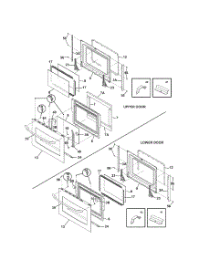Doors parts for Kenmore Wall Oven 790.47733406 (79047733406, 790 47733406) from AppliancePartsPros.com