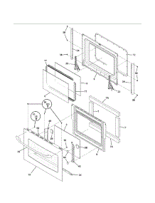 Doors parts for Kenmore Wall Oven 790.47773405 (79047773405, 790 47773405) from AppliancePartsPros.com