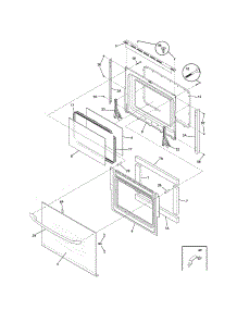 Door parts for Kenmore Wall Oven 790.47782405 (79047782405, 790 47782405) from AppliancePartsPros.com