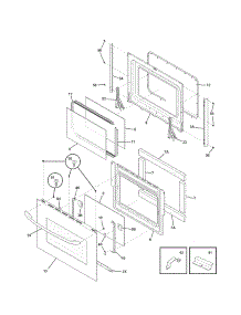 Door parts for Kenmore Wall Oven 790.47783406 (79047783406, 790 47783406) from AppliancePartsPros.com