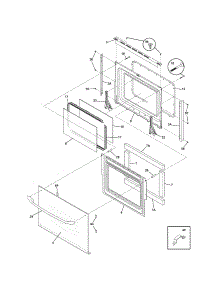 Door parts for Kenmore Wall Oven 790.47839405 (79047839405, 790 47839405) from AppliancePartsPros.com
