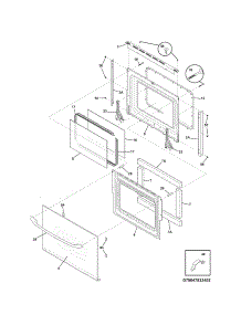 Door parts for Kenmore Wall Oven 790.47839406 (79047839406, 790 47839406) from AppliancePartsPros.com