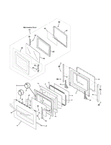 Doors parts for Kenmore Wall Oven 790.47853408 (79047853408, 790 47853408) from AppliancePartsPros.com