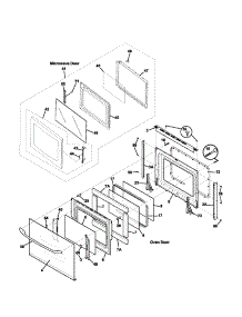 Doors parts for Kenmore Wall Oven 790.47859400 (79047859400, 790 47859400) from AppliancePartsPros.com