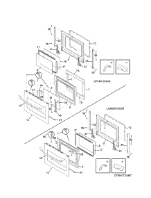 Doors parts for Kenmore Wall Oven 790.47873408 (79047873408, 790 47873408) from AppliancePartsPros.com