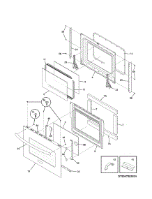 Doors parts for Kenmore Wall Oven 790.47903604 (79047903604, 790 47903604) from AppliancePartsPros.com