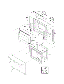 Door parts for Kenmore Wall Oven 790.48089000 (79048089000, 790 48089000) from AppliancePartsPros.com