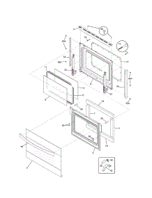 Doors parts for Kenmore Wall Oven 790.48193002 (79048193002, 790 48193002) from AppliancePartsPros.com