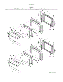 Doors parts for Kenmore Wall Oven 790.48453411 (79048453411, 790 48453411) from AppliancePartsPros.com