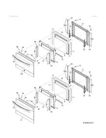 Doors parts for Kenmore Wall Oven 790.48473410 (79048473410, 790 48473410) from AppliancePartsPros.com