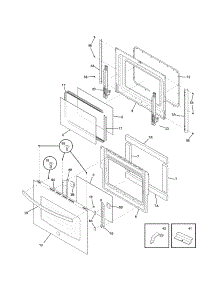 Doors parts for Kenmore Wall Oven 790.48763900 (79048763900, 790 48763900) from AppliancePartsPros.com