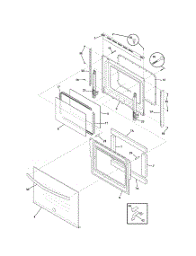 Door parts for Kenmore Wall Oven 790.48789901 (79048789901, 790 48789901) from AppliancePartsPros.com