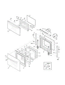 Doors parts for Kenmore Wall Oven 790.48802100 (79048802100, 790 48802100) from AppliancePartsPros.com