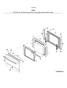 Door parts for Kenmore Elite Wall Oven 79048827810 from AppliancePartsPros.com