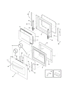 Door parts for Kenmore Wall Oven 790.48834901 (79048834901, 790 48834901) from AppliancePartsPros.com