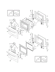 Doors parts for Kenmore Wall Oven 790.48873900 (79048873900, 790 48873900) from AppliancePartsPros.com